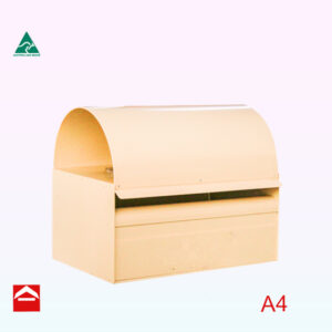 Dome rear opening Aluminium rectanglar letterbox 350w x 250d x 175h (137)