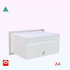 Rectangular rear open letterbox with stainless steel front plate suitable for Brick Work (313180)