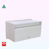 Rectangular rear open letterbox with stainless steel front plate suitable for Besser Block (313190)