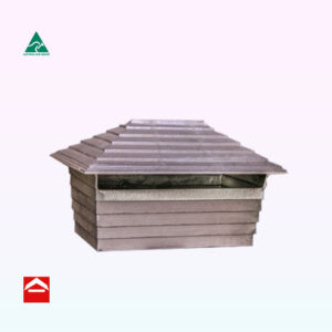 Cabin style top opening cast aluminium letterbox