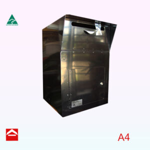 Front view Chelsea front opening large mail/parcel chest with chute, 400w x 600h x 400d