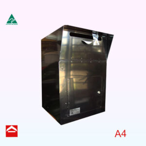 Front open aluminium mail/parcel chest 400mm wide x 400mm deep x 600mm high