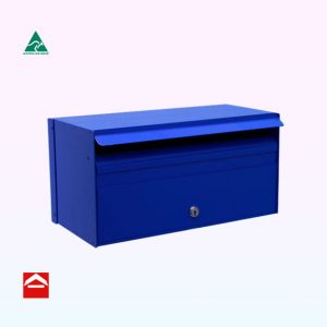 Christiano Front Opening Aluminium Letterbox suitable for besser block. 390mm wide x 200mm deep x 200mm high.