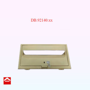 Image of front combination plate with a key lock in polished brass