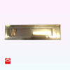 Polished cast brass mail plate with spring flap. 280mm wide x 90mm high