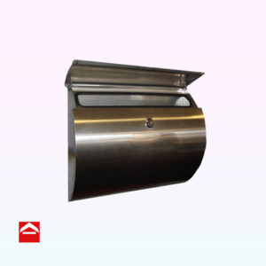 Slimline Stainless steel letterbox with curved front